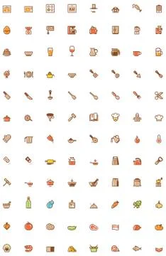 Cooking icon set Stock Illustration