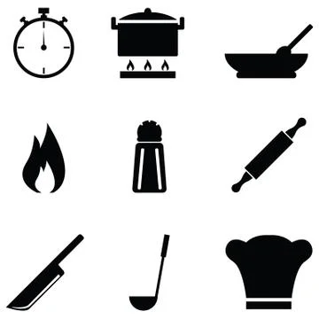 Cooking icon set Stock Illustration