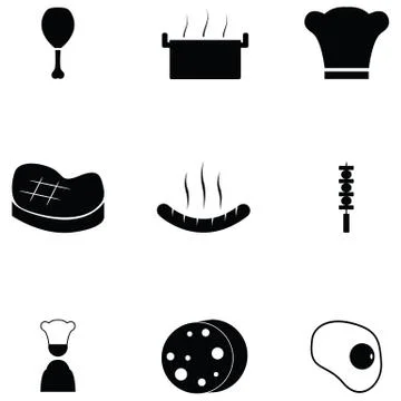 Cooking icon set Stock Illustration
