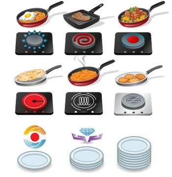 Cooking icons Stock Illustration