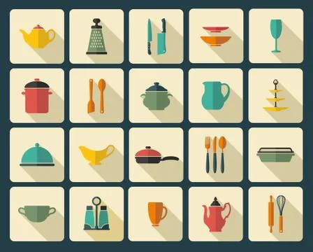 Cooking icons Stock Illustration