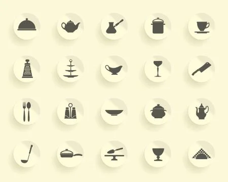 Cooking icons Stock Illustration