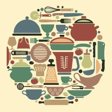 Cooking icons Stock Illustration
