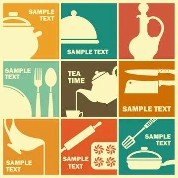 Cooking icons Stock Illustration