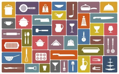 Cooking icons Stock Illustration