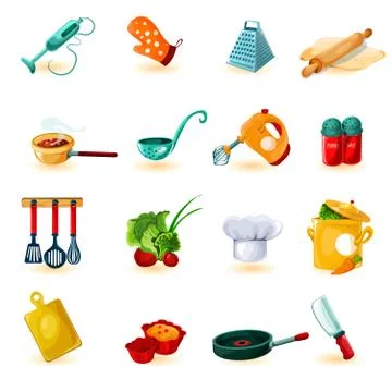 Cooking Icons Set Stockillustratie