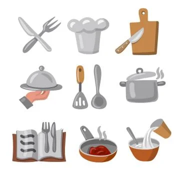 Cooking icons set Stock Illustration