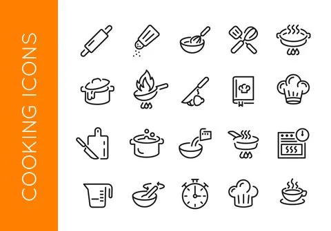 Cooking Icons Set Stock Illustration