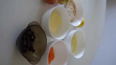Cooking ingredients vertical video getting ready Stock Footage 258305035