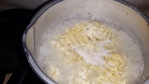Cooking Instant Noodles Stock Footage 225459032