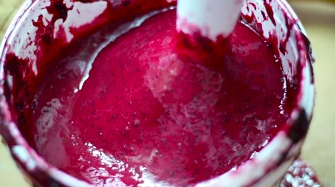 Cooking jam of bilberry berries Stock-Footage 62172958