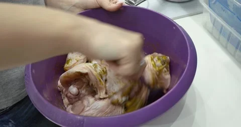 Cooking in the kitchen Video stock 145635416