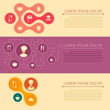 Cooking kitchen icons Stock Illustration