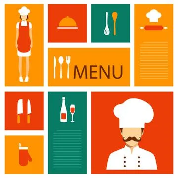 Cooking kitchen icons Stock Illustration