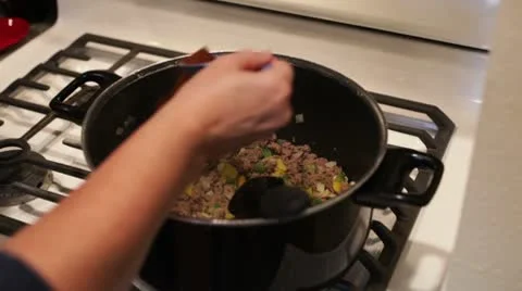 Cooking on kitchen stove. Stock Footage 8928449