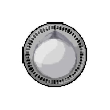 Cooking kitchen timer clock pixel art vector illustration Stockillustratie