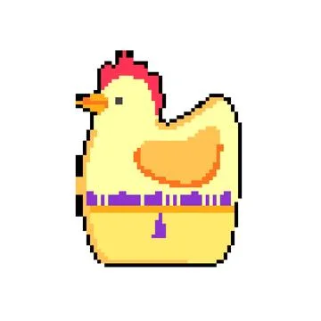 Cooking kitchen timer pixel art vector illustration Stockillustratie