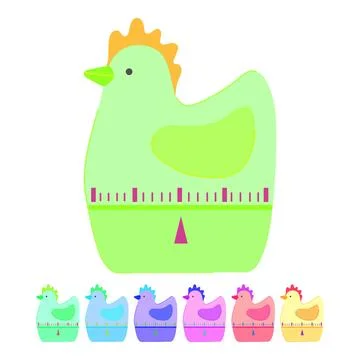 Cooking kitchen timer vector cartoon graphic Stock Illustration