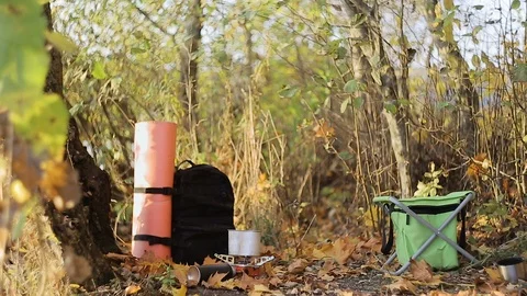 Cooking by the lake Stock Footage 103489684