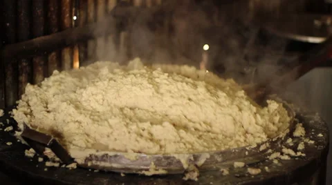 Cooking large pot Stock Footage 27672963