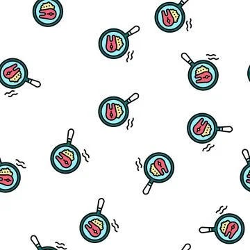 Cooking leisure vector seamless pattern Stock Illustration