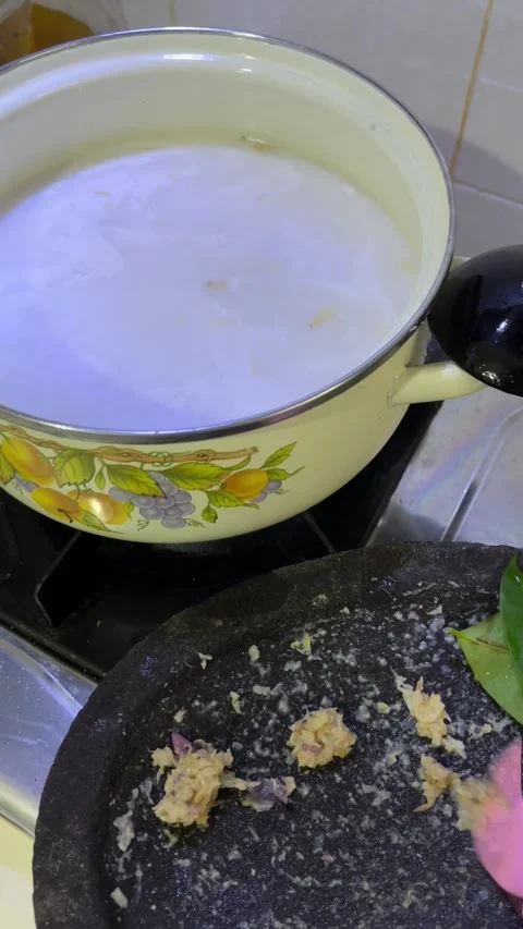 Cooking lodeh vegetables Stock Footage 296454163