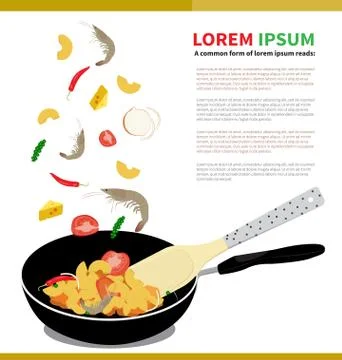 Cooking macaroni Illustrazione stock