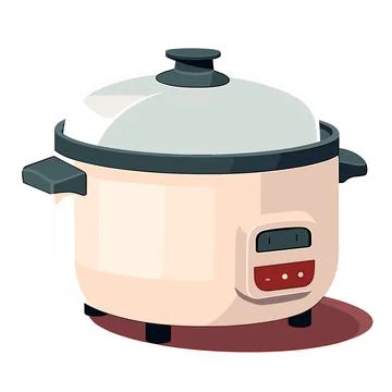 Cooking Machine: Cartoon Style Vector Illustration 스톡 일러스트