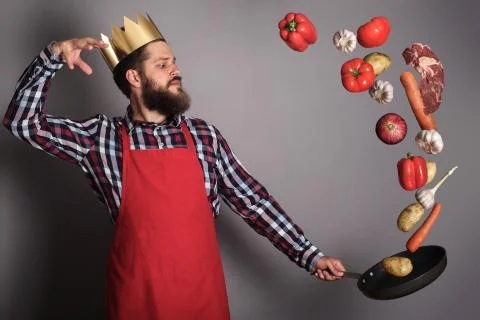 Cooking man concept Stock Photos