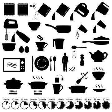 Cooking manual instructions, Illustrazione stock
