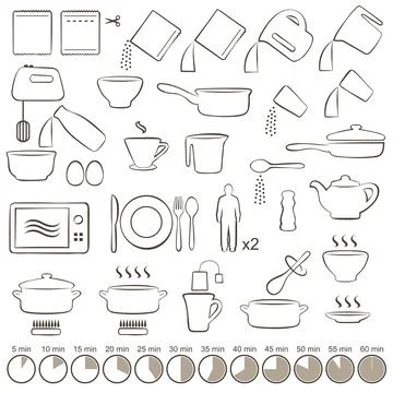 Cooking manual instructions Stock Illustration