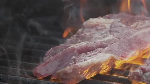 Cooking Marbled Meat 스톡 동영상 151774746