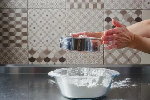 Cooking marshmallows in a professional kitchen Stock Photos