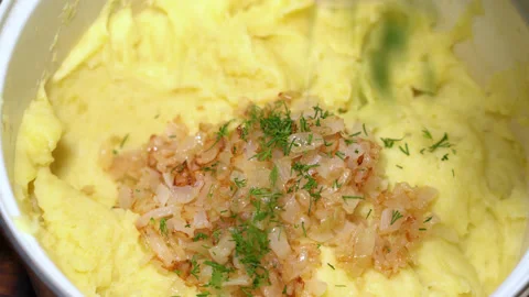 Cooking mashed potatoes at home. High quality 4k footage Stock Footage 255602150