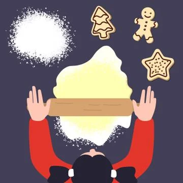 Cooking master class. Culinary workshop. Top view Stock Illustration