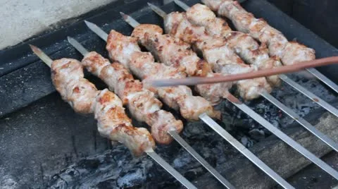Cooking meat barbeque 4090 Stock Footage 11315816