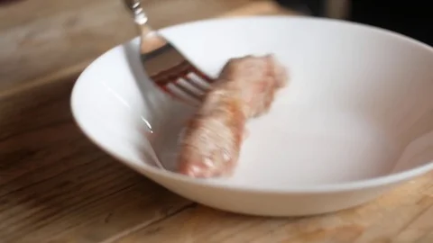 COOKING MEAT Stock Footage 81176732