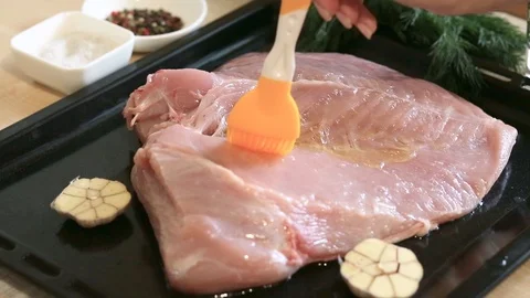 Cooking meat. Stock Footage 105751242