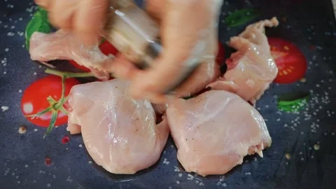 Cooking meat Stock Footage 148471875