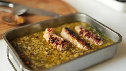 Cooking meat. Stock Footage 203896454