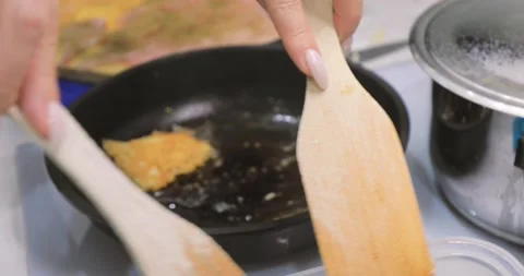 Cooking meat for a frying pan Video stock 144534971