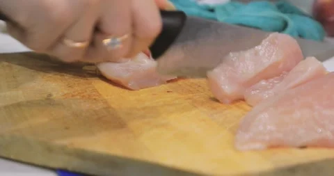 Cooking meat for a frying pan Video stock 144701879