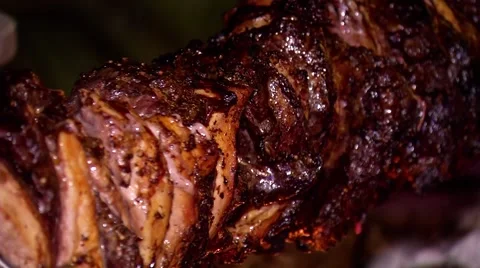 Cooking meat on the grill Stock Footage 43441127