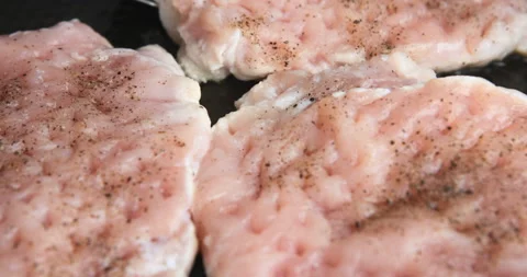 Cooking meat on the grill Stock Footage 110927316