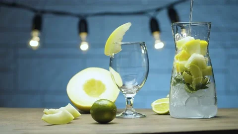 Cooking melon lemonade Stock Footage 142884825