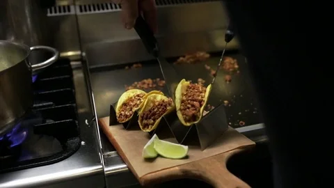 Cooking mexican tacos Stock Footage 71984385