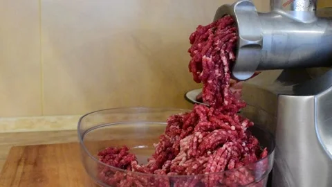 Cooking minced meat Stock Footage 146697910