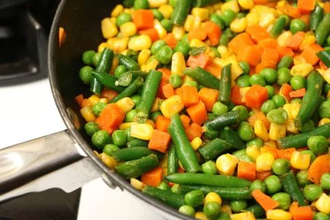 Cooking Mixed Vegetables Stock Photos