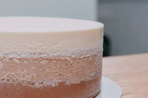 Cooking mousse cake at a cooking class. Cooking at home, home-made food. Stock Photos