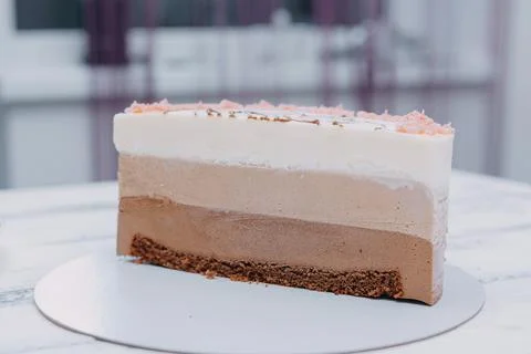 Cooking mousse cake at a cooking class. Cooking at home, home-made food. Stock-Fotos